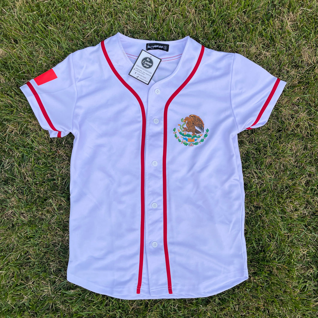 MEXICO JERSEY BLANCO/LINEAS ROJAS