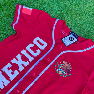 MEXICO JERSEY 🇲🇽 ROJO LÍNEAS BLANCAS