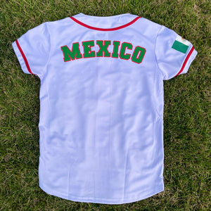 MEXICO JERSEY BLANCO/LINEAS ROJAS