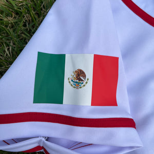 MEXICO JERSEY BLANCO/LINEAS ROJAS